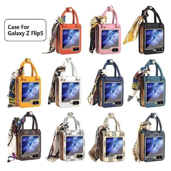 Galaxy Z Flip 5 Mobilskal Handväska - Gul