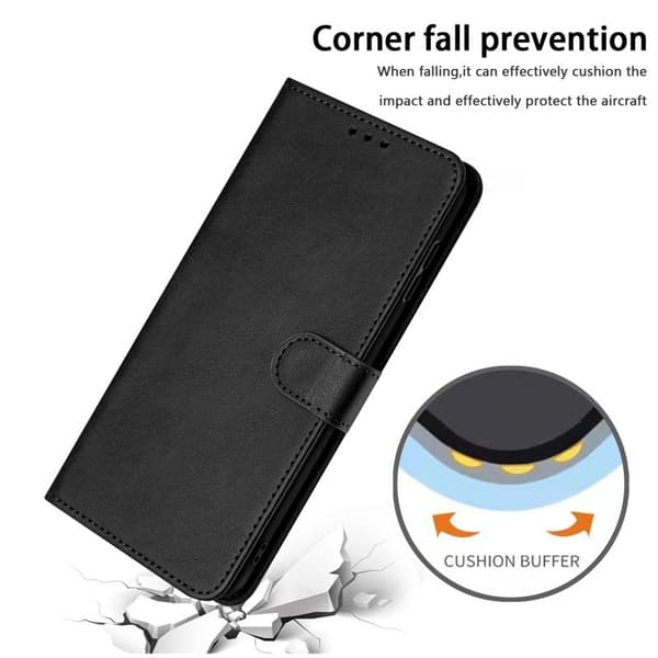 Plånboksfodral för Samsung Galaxy S26 Flip Ställ Konstläder - Svart