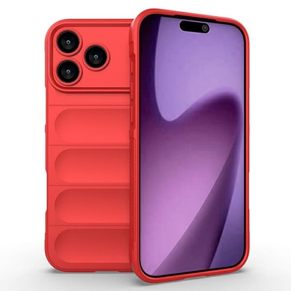 AMORUS Mobilskal till iPhone 17 Pro Max Shockproof TPU Rugged - Röd Röd