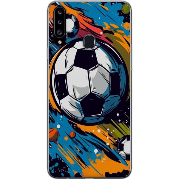 Mobilskal till Samsung Galaxy A20s med Fotbollar