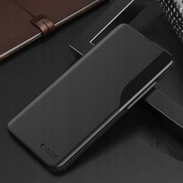 Tech-Protect Galaxy A56 5G Mobiltelefonetui Smart View - Sort Svart