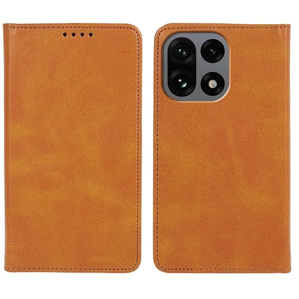 OnePlus 15 5G Plånboksfodral Calf Strong PU Läder Brun