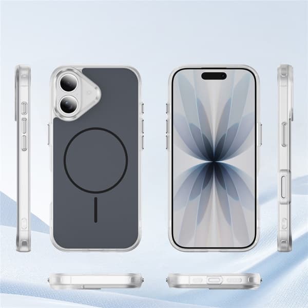 Mobilskal till iPhone 17 MagSafe Skin Touch TPU PC Svart