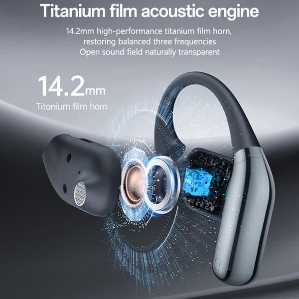 YESIDO ENC Trådlösa Hörlurar Bluetooth Open Ear YSP26 Svart