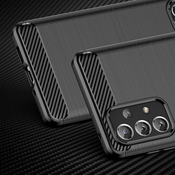 Carbon Galaxy A73 Skal Fleksibel - Sort Black