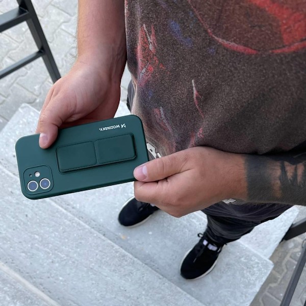 Wozinsky Kickstand Silicone Skal iPhone 11 Pro - Navy Blå Blå