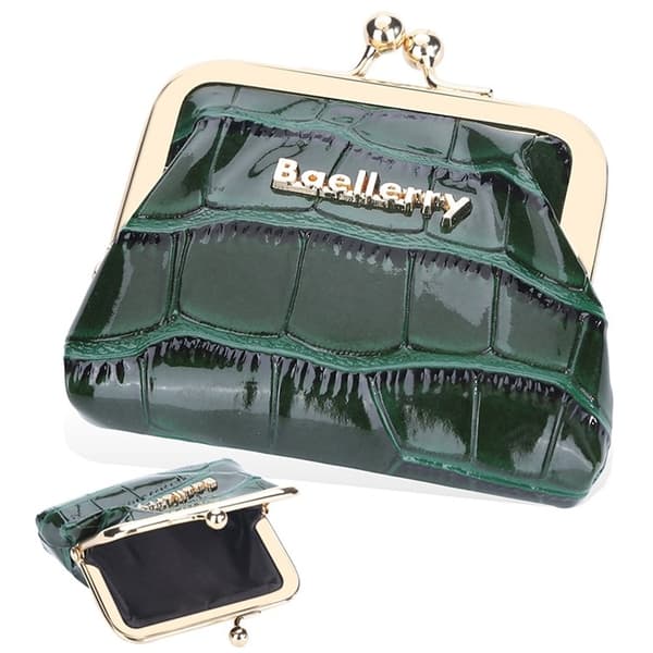 BAELLERRY Myntväska Crocodile PU Läder - Grön Grön