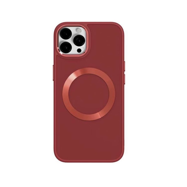 BOOM iPhone 13 Pro Case Magsafe nestemäinen silikoni - punainen