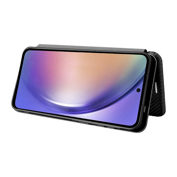 Samsung Galaxy A57 Plånboksfodral Konstläder Skydd - Svart