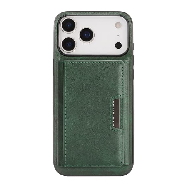 Mobilskal till iPhone 17 Pro Max MagSafe Kickstand Tri-fold Korthållare Grön