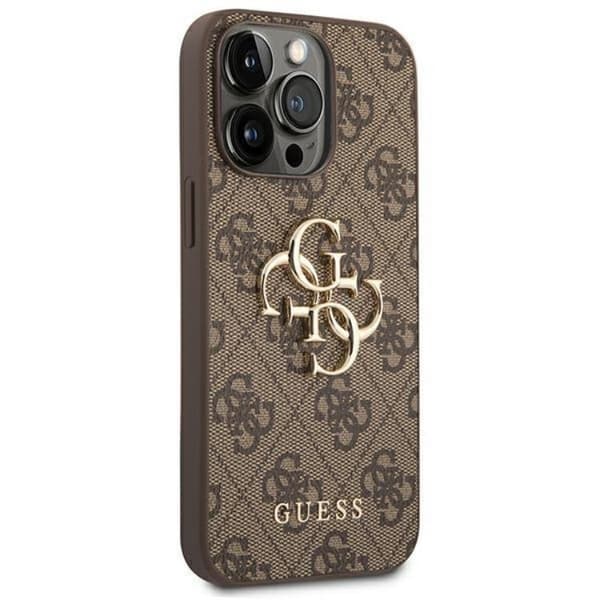 GUESS iPhone 14 Pro Skal Big Metall Logo - Brun Brun