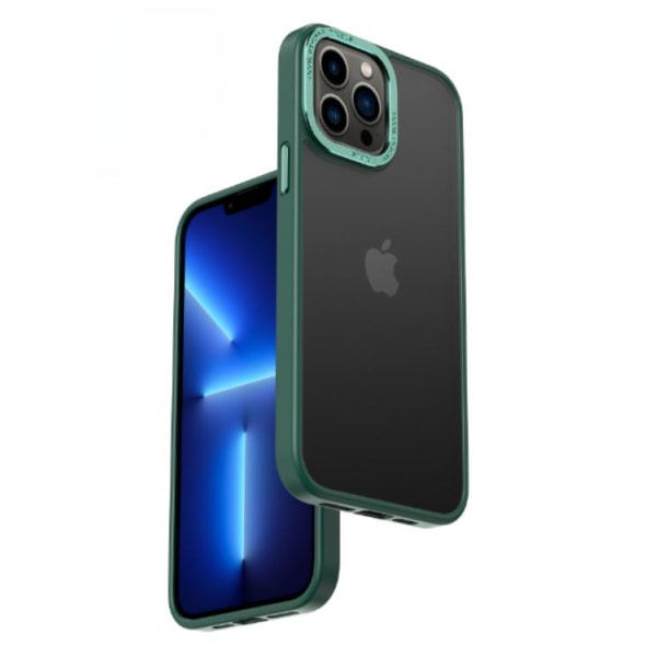 iPhone 14 Plus Cover Kameraramme i aluminiumslegering - Mørkegrøn