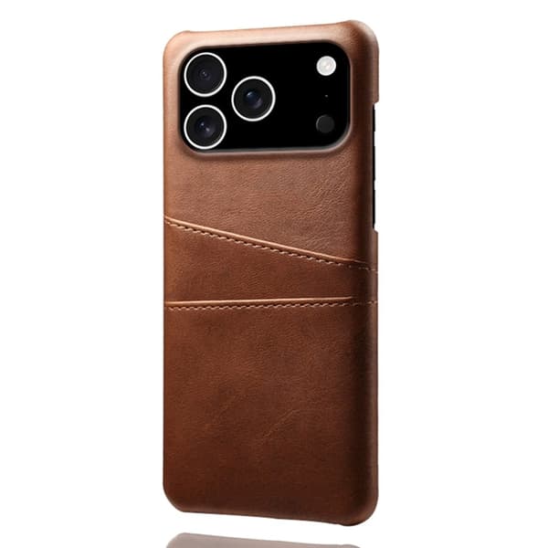 Mobilskal till iPhone 17 Pro Korthållare Dual - Brun Brun