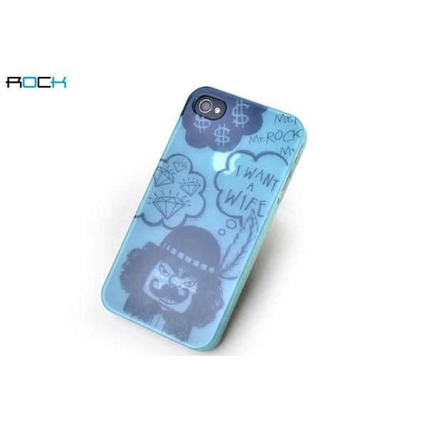 Mr.Rock Series -kotelo Apple iPhone 4S / 4:lle (sininen) Blue