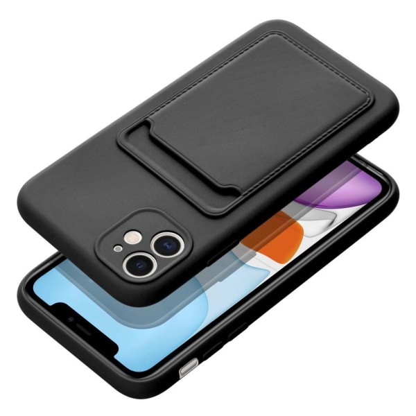 iPhone 11 Cover Forcell Kortholder Blød plastik - Sort