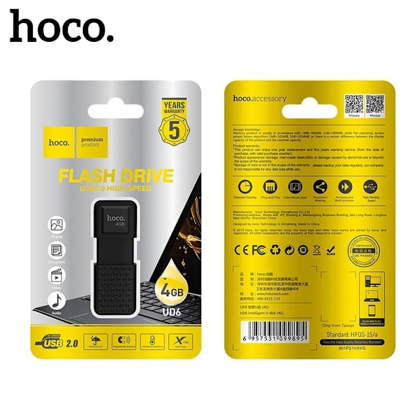 HOCO pendrive Intelligent UD6 4GB USB2.0