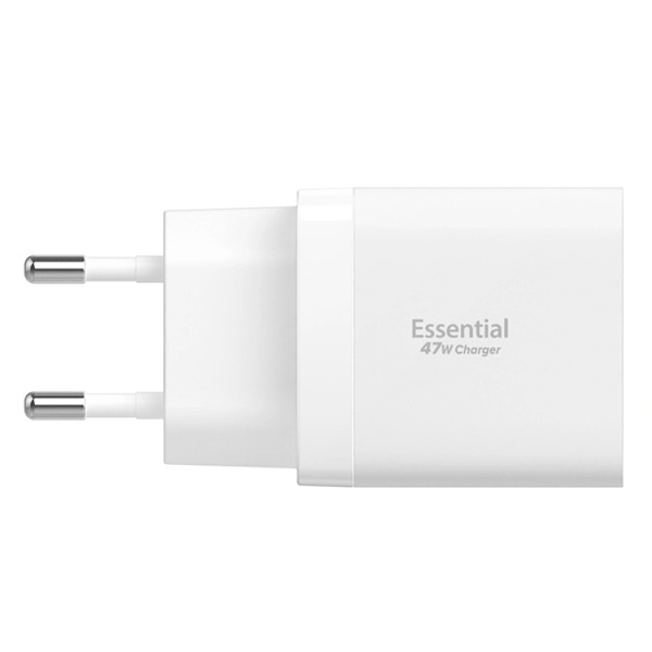 Spigen 2-Port Netværksoplader 47W ESSENTIAL EE472EU Vit
