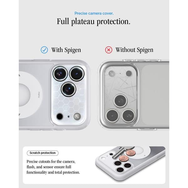 Spigen Mobilskal För iPhone 18 Pro/17 Pro Magsafe Ultra Hybrid Classic - Silver