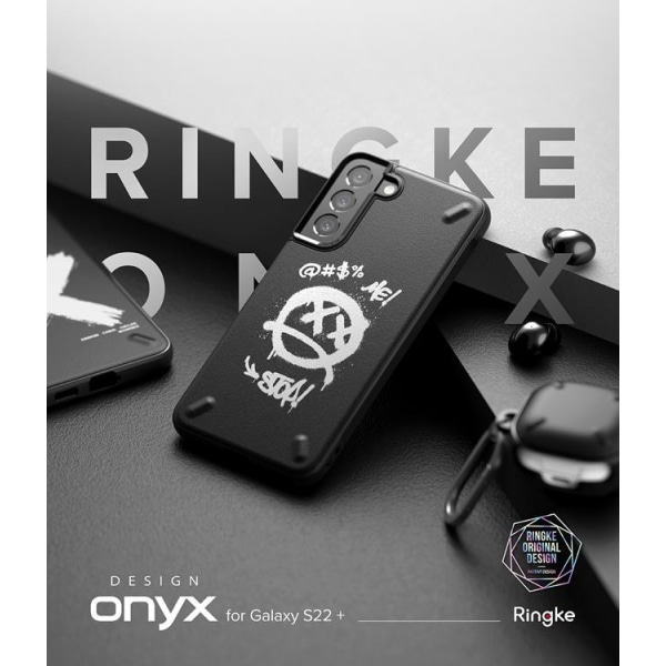 Ringke Galaxy S22 Plus Cover Onyx Graffiti - musta