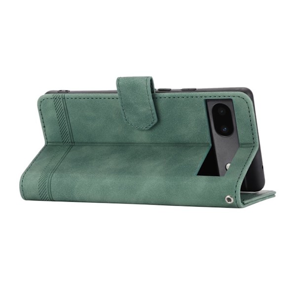 DIERFENG DF-03 Plånboksfodral för Google Pixel 6a - Konstläder - Grön