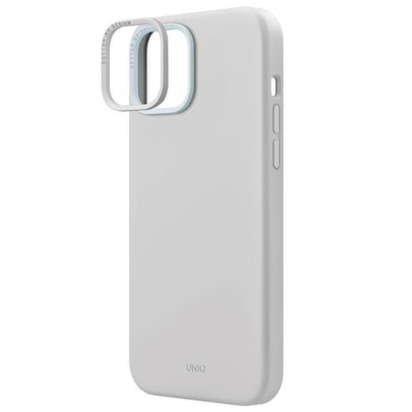 UNIQ iPhone 15 Mobilskal Magsafe Lino Hue - Ljusgrå