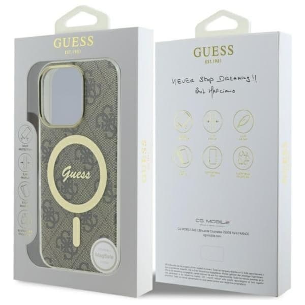 Guess Telefontaske til iPhone 16 Pro Max MagSafe IML 4G - Brun Brun