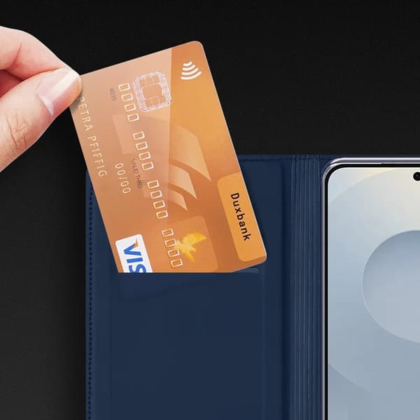 DUX DUCIS Skin Pro Galaxy S25 Edge Pung Taske PU Læder - Blå Blå