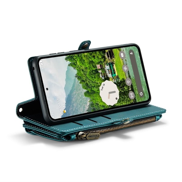 CASEME Plånboksfodral Konstläder för Google Pixel 9 Pro XL - Grön