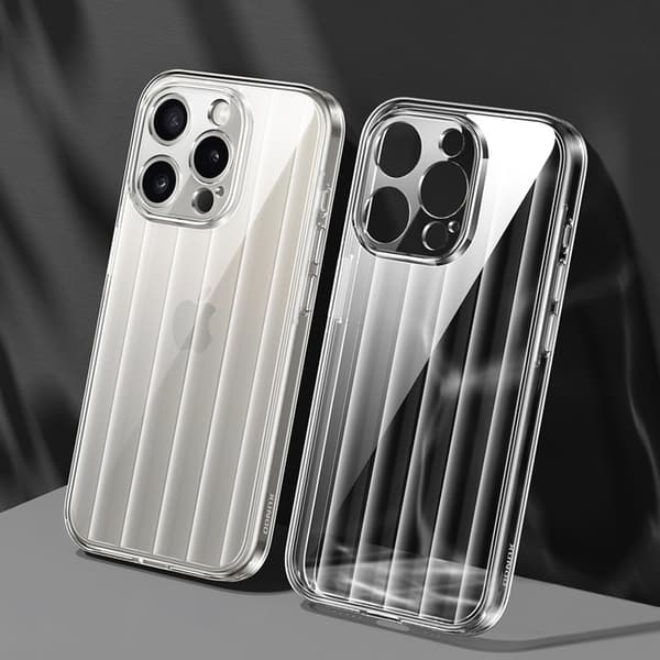 XUNDD Greya Series Mobilskal till iPhone 15 Pro Transparent Vertikala Ränder