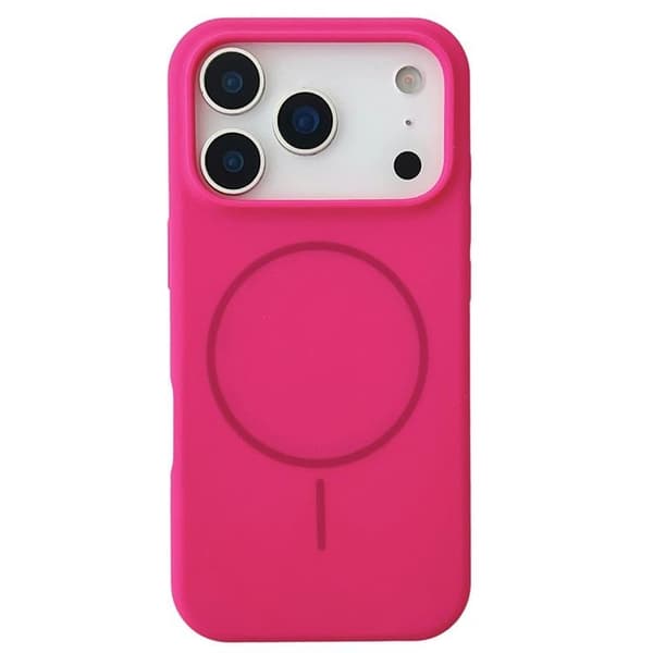 Mobilskal till iPhone 17 Pro Max MagSafe Silikon Anti Drop - Ros Rosa