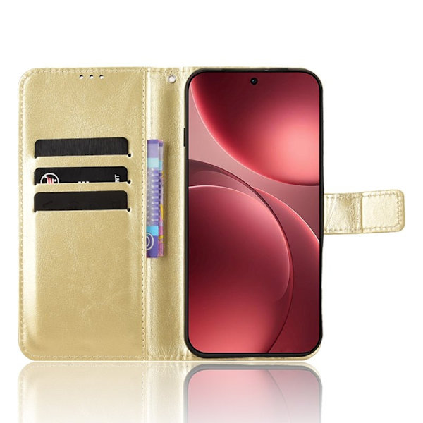 Oppo Find X9 Pro 5G Plånboksfodral Konstläder - Guld