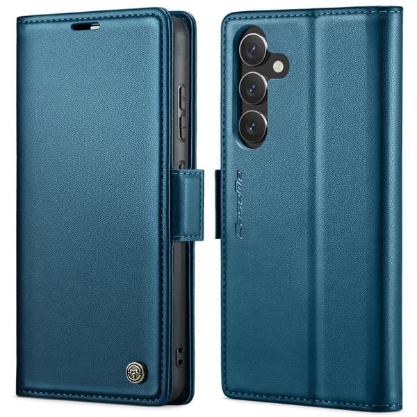 CASEME Plånboksfodral Konstläder till Samsung Galaxy S24 - Blå