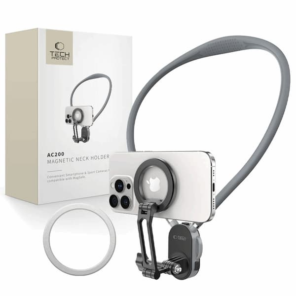 Tech-Protect Magnetisk Magsafe & GoPro & DJi Halsrem - Grå Grå
