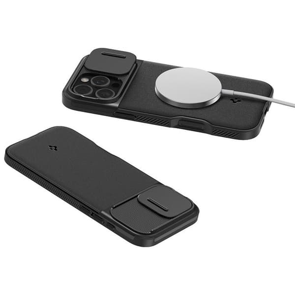 Spigen telefontaske til iPhone 16 Pro Max MagSafe Optics Armor - Sort Svart