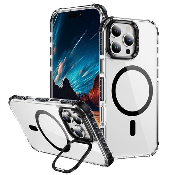 Mobilskal till iPhone 16 Pro Max MagSafe Kickstand - Svart Svart