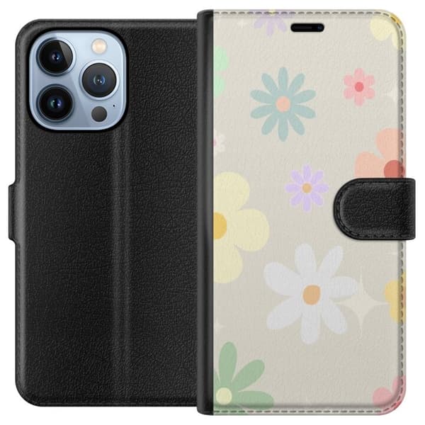 Pungcover til Apple iPhone 13 Pro med falmende blomster
