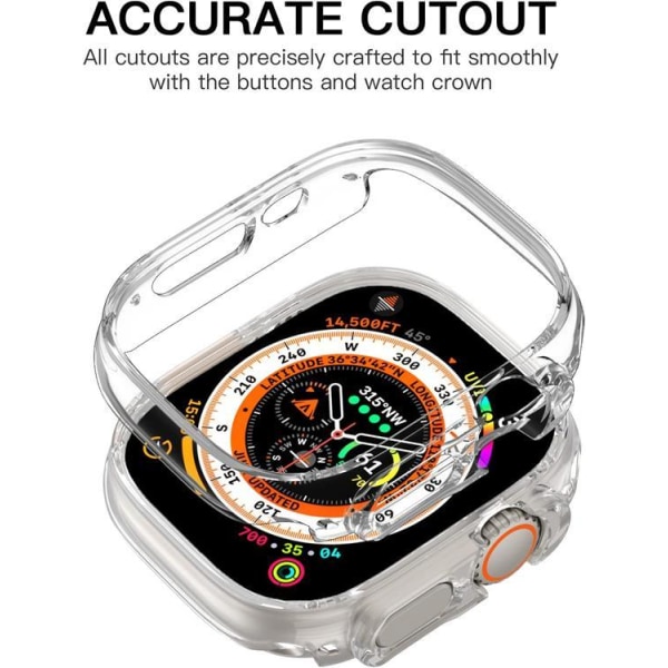 Apple Watch Ultra (49mm) Skal Shockproof - Clear