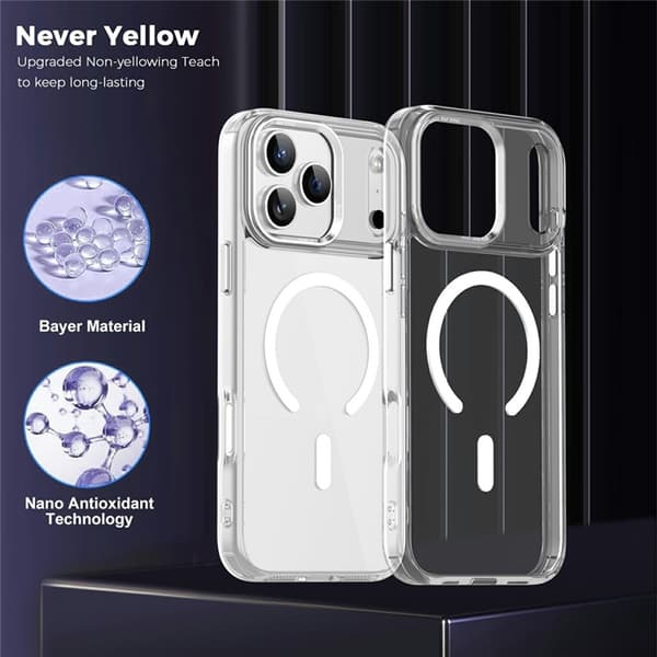 Mobilskal till iPhone 17 Pro Max MagSafe Transparent TPU+PC - Clear Transparent