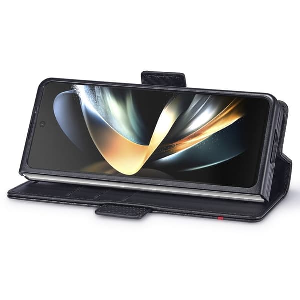 LC.IMEEKE Samsung Galaxy Z Fold4 5G Plånboksfodral Konstläder - Svart
