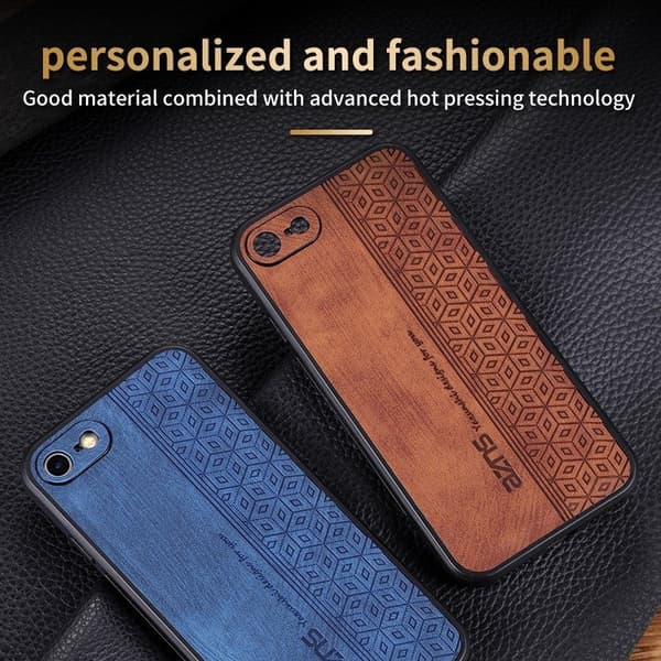 AZNS iPhone 7/8/SE (2020/2022) Plånboksfodral Konstläder - Brun