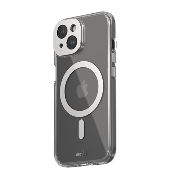 Moshi iPhone 15 Mobilskal Magsafe iGlaze - Lunar Silver