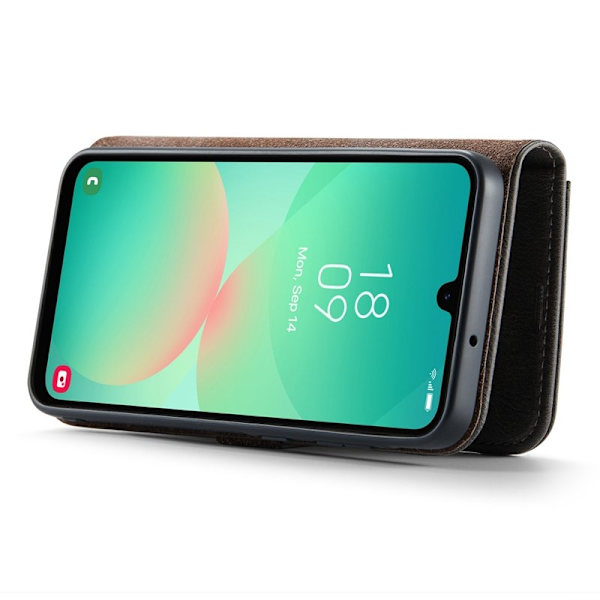DG.MING Samsung Galaxy A26 5G Plånboksfodral Äkta läderGrå