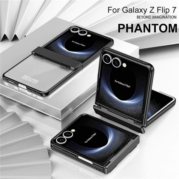 Mobilskal till Galaxy Z Flip7 Electroplating PC Folding - Svart Svart