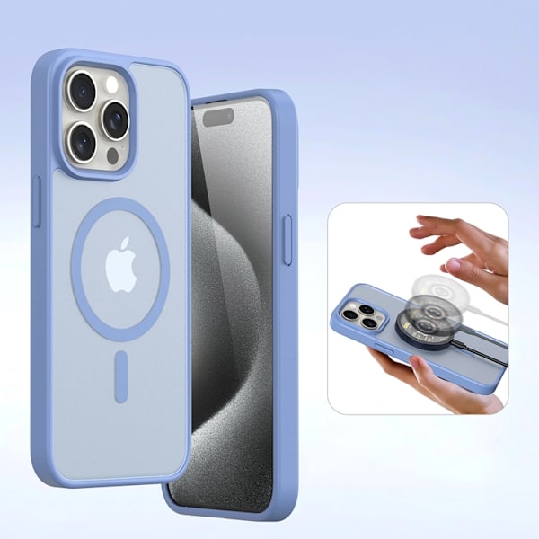 Dux Ducis iPhone 15 Pro Plånboksfodral Lawa Läder - Blå Blå