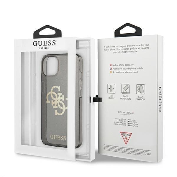 Guess Skal iPhone 13 mini Glitter Big Logo - Sort Black