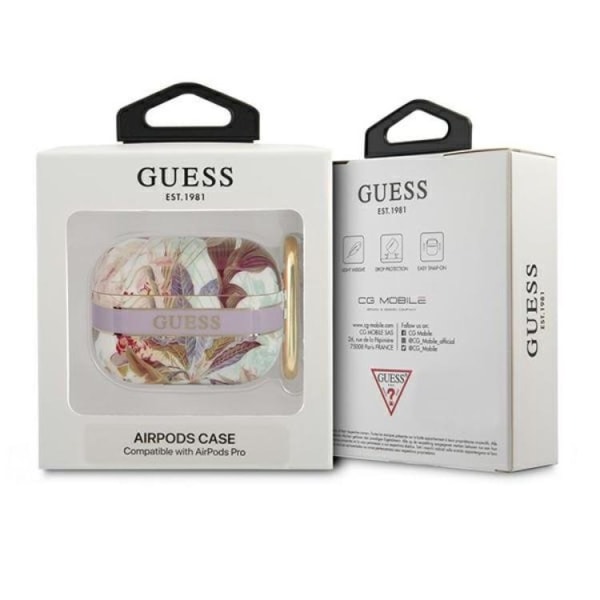 Guess AirPods Pro Shell Flower Strap Collection - Pink