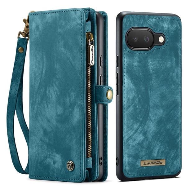 CASEME Plånboksfodral Konstläder till Google Pixel 9a med Blå