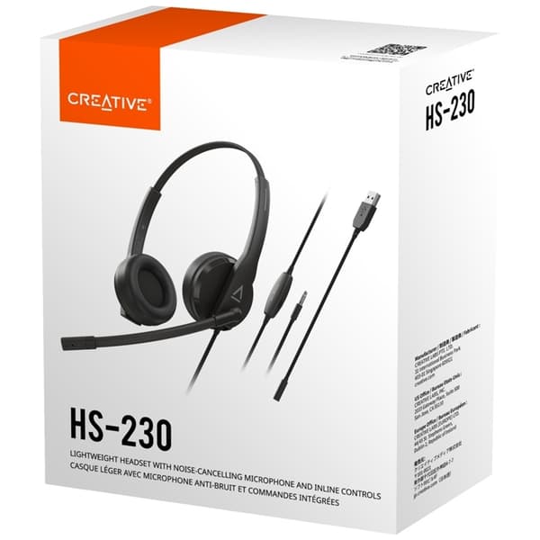 Creative On-Ear Hörlurar Med USB Mikrofon - Svart