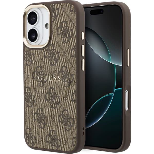 Guess telefonetui til iPhone 17 MagSafe 4G PU Classic Logo - Brun Brun