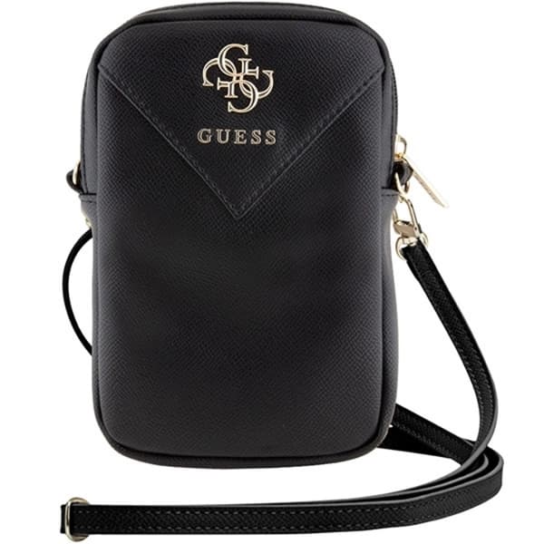 Guess Mobiltaske Lynlås Trekant 4G - Sort Black